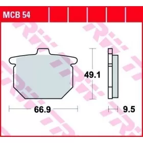 BRAKE PADS TRW MCB54 STANDARD