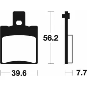 TECNIUM Scooter Organic Brake pads ME244 Aprilia Leonardo / SR 50-150cc 97-99