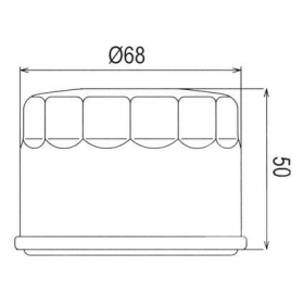 Oil filter CHAMPION HF147 KYMCO MXU/ XCITING/ YAMAHA XP/ FZS/ YFM/ XVS 500-700cc 1998-2018