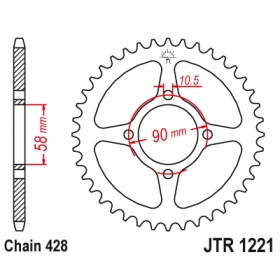 Galinė žvaigždė JTR1221 HONDA CBR / CBF 125 2011-2019