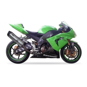 IXIL Hexoval Xtrem Silencer Stainless Steel / Aluminium Black - Kawasaki ZX10R 2004-2005 OK7297VSE
