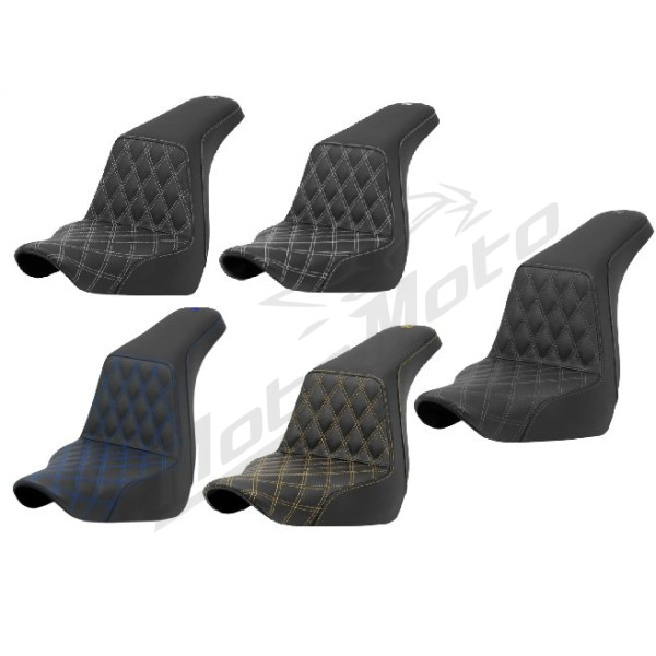 SADDLEMEN Lattice Stitch Step-Up Seat Harley Davidson FLSB / FXLR / FLXRS / FXLRST 1750-1923 18-25