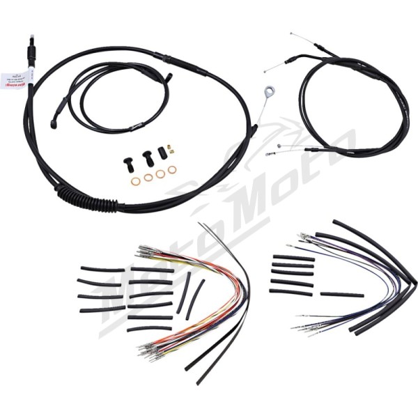 BURLY BRAND Ape Hangers handlebars Cables / Lines Kit Harley Davidson 1450cc 2001-2005