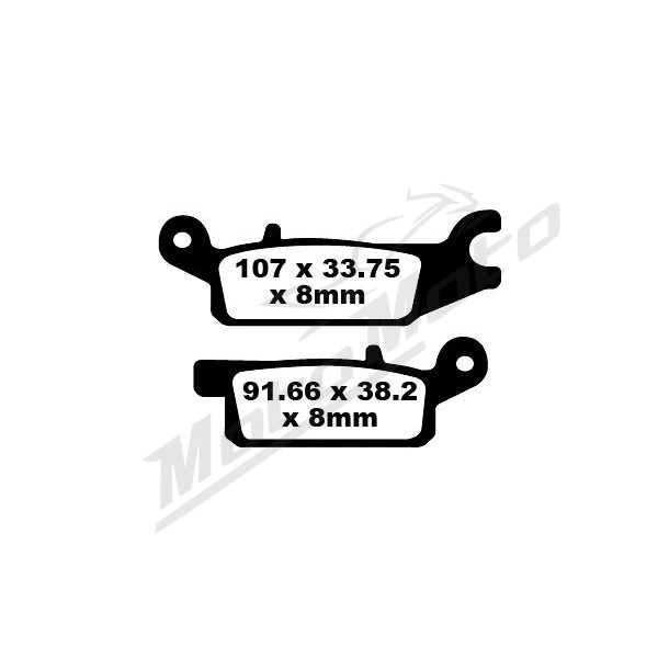 EBC TT Sport Carbon Fusion Brake Pads YAMAHA YFM 250-700 07-25