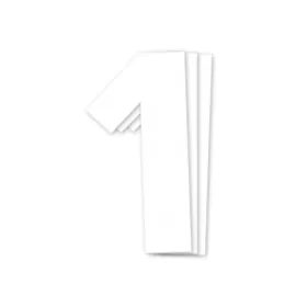 Blackbird Race Numbers White - pack of 3 cm.16x7,5cm #1