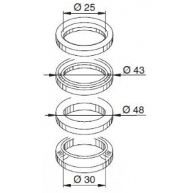 Fork bearing set BUZZETTI MALAGUTI F12 / F15 (from 2007y)