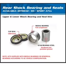 ALL BALLS Bottom Shock Absorber Bearing Kit Suzuki DR 350cc 90-99