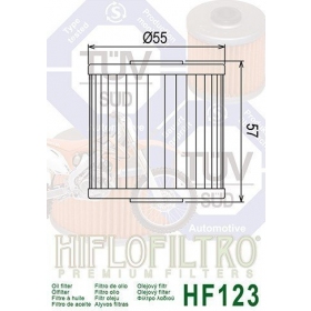 Oil filter HIFLO HF123 KAWASAKI KLT/ KLF/ KEF/ KSF/ BJ/ KL/ KLX/ Z 200-650cc 1977-2018