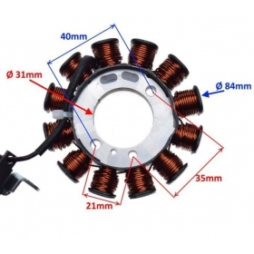 Stator ignition APRILIA/ DERBI/ ITALJET/ MALAGUTI/ PIAGGIO / VESPA 50cc 4T 00-17 12coils