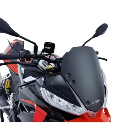 WRS Sport Priekinis stiklas Matinė Juoda Aprilia Tuono V4 1100RR ABS 2025