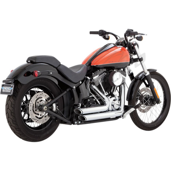 VANCE & HINES "Shortshots Staggered" išmetimo sistema Chrominė Harley Davidson FXS / FLSTFB / FLSTC / FLS 1690-1800cc 12-17