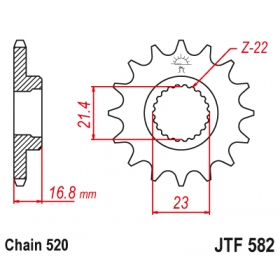 Priekinė žvaigždutė JTF582RB