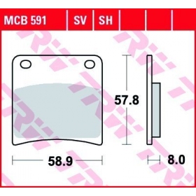 BRAKE PADS TRW MCB591SV ROUTE