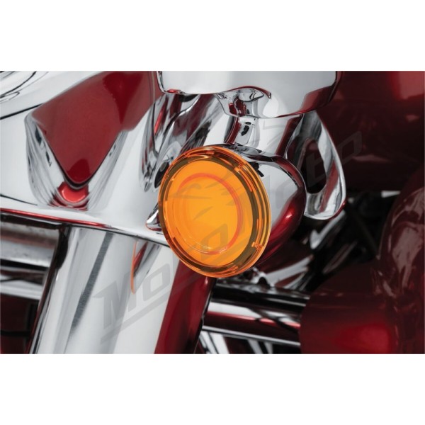 KURYAKYN LED posūkio lemputės su lęšiukais oranžiniai Harley Davidson FLD / FLHC / FLHTK / FLHX / FLSL / XL / XR 883/1923 00-24