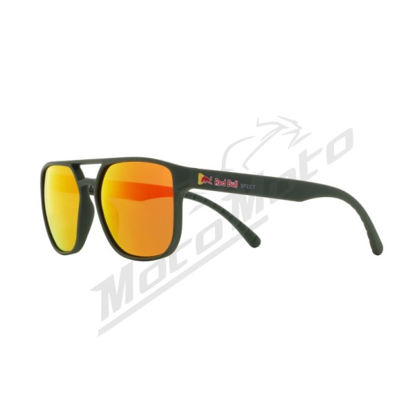 Spect Red Bull Elroy Sunglasses Soft Olive Green w Brown Red Mirror lens