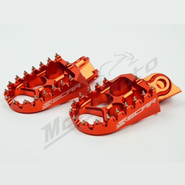 SCAR EVO Foot Pegs Orange GasGas/Husqvarna/KTM 85-250cc 04-24 