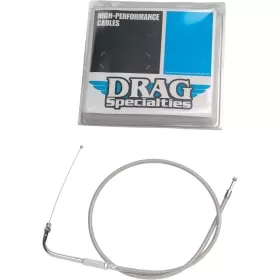 DRAG SPECIALTIES Stainless Braided Throttle Cable Harley Davidson FLD / FXD / FXDB / FXDBA / FXDBB 1340-1690cc 96-17