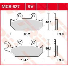 TRW All Round Sintered Metal MCB627 Brake Pads Yamaha XT / XTZ 500-660cc 90-03