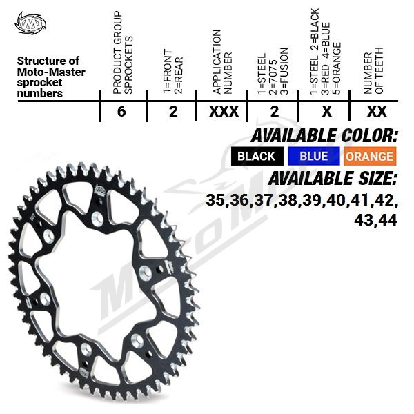 Moto-Master Rear Sprocket Gas Gas / Husqvarna / KTM 50cc 14-25