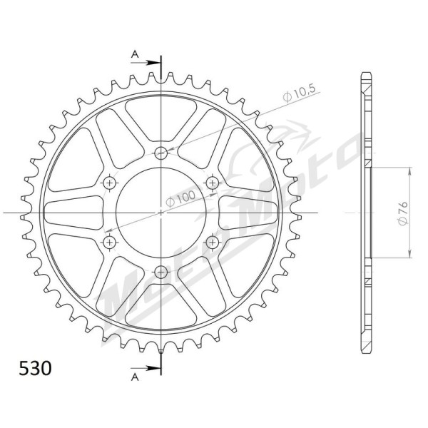 Supersprox / JT Rear sprocket 816.45T Suzuki GSF1200 Bandit 95-05