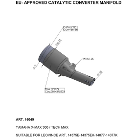 LEOVINCE Catalytic Converter YAMAHA X-MAX 300 23-24