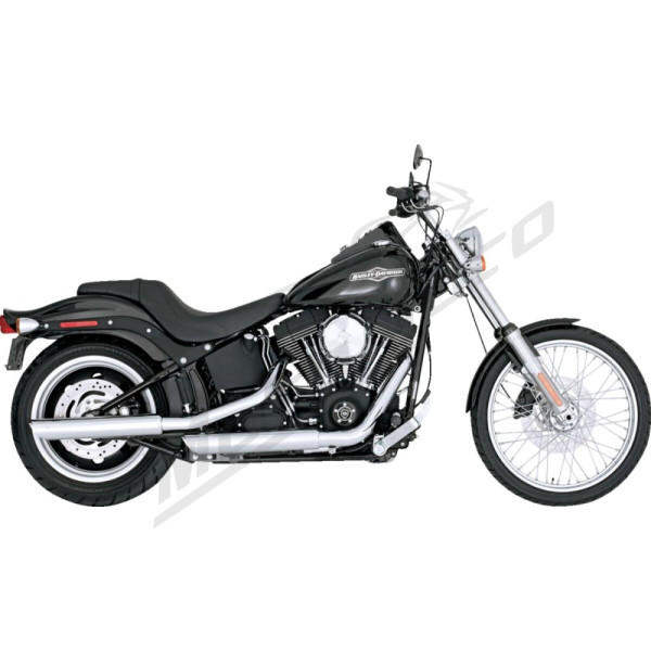 VANCE & HINES 3" Twin Slash Slip-On Mufflers Harley Davidson FLSTC / FLSTN / FXCW / FXSTB 1584cc 07-09
