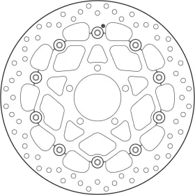 BREMBO Serie Oro apvalus plaukiojantis stabdžių diskas priekinis KAWASAKI NINJA ZX-10 1000 2016-2024