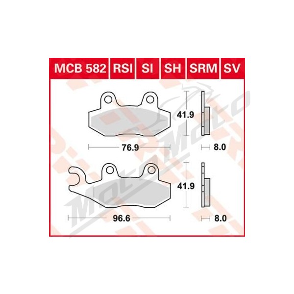 TRW SH Series Sindered Rear Brake Pads Kawasaki / Triumph 800-1200cc 92-24