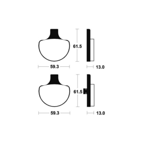 TECNIUM Street Performance Sintered Metal Brake pads MF79 Harley Davidson Electra Glide / Heritage Softail / Fat Boy / Tour Glide / Dyna Daytona / Dyna Low Rider / Sportster 883-1450cc 84-04