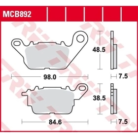 TRW All Round Sintered Metal Brake Pads Yamaha GPD 125cc 15-23