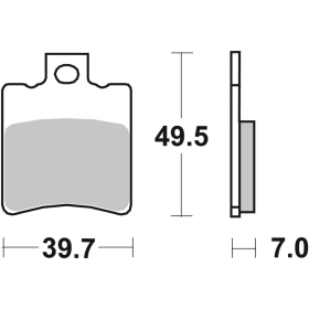 SBS 143HF Street Ceramic Organic Brake Pads Aprilia / Benelli / Gilera / Piaggio / Vespa 50-180cc 93-16