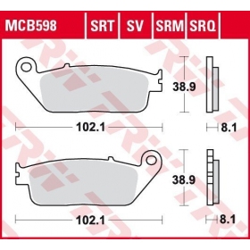 BRAKE PADS TRW MCB598 STANDARD