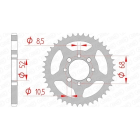 AFAM Steel Standard Rear Sprocket 428 37-46 teeth