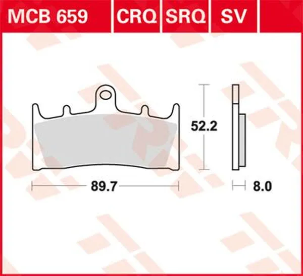 TRW CRQ Series Carbon Race Brake Pads Kawasaki / Suzuki 600-1400cc 93-07