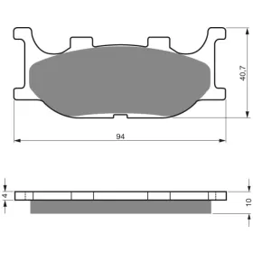 GOLDFREN Brake Pads 099 Ceramic Carbon S3 Yamaha FZS / MT / XJ / XVS 250-1300 99-16