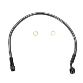 MAGNUM SHIELDING Designer Series Ø10mm Front Upper Brake Line Black ABS 45cm 35° Harley Davidson FXDF / FLH / FLHP / FLHR 1690/1923 13-25