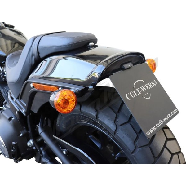 CULT WERK License Plate Bracket Harley Davidson FXFB / FXFBS 1750-1868cc 2018-2023
