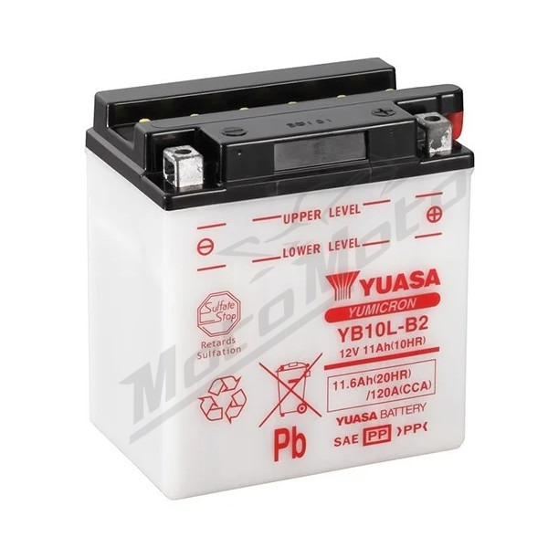Akumuliatorius Yuasa YB10L-B2 12V 11Ah (be rūgšties pakuotės)