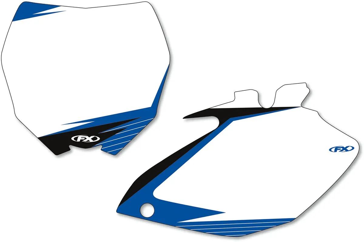 FACTORY EFFEX Numerio ženklo grafikų kompl. Balta/Mėlyna Yamaha YZ 250-450F 06-09