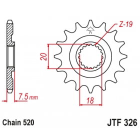 Front sprocket JTF326