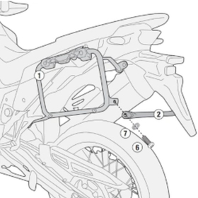 KAPPA Monokey Šoninių daiktadėžių laikiklis Honda XL 750 23-25
