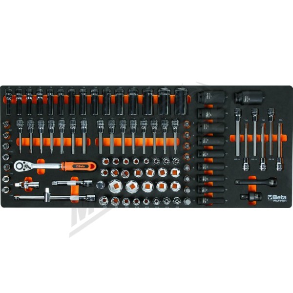 BETA RSC24AXLP/7 Mobile Roller Cab 7 Drawers + Assortment of 418 tools ¼’’ and ½’’