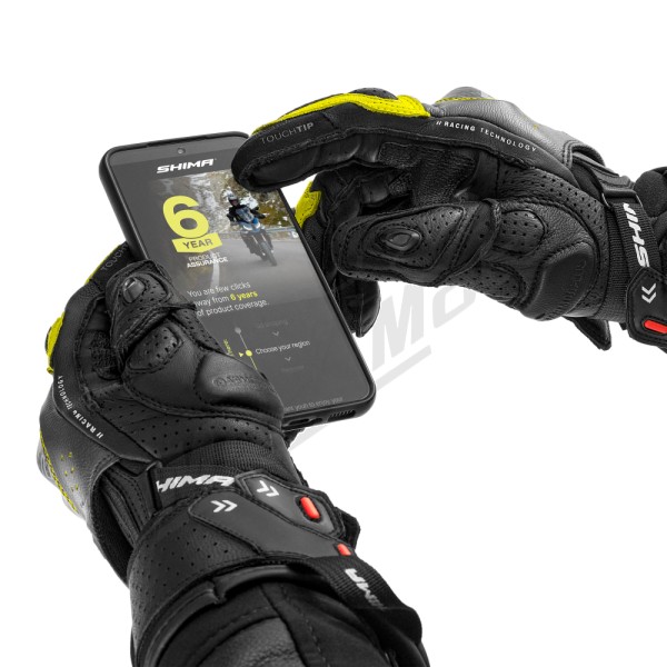 Shima RS-3 Men Leather Gloves Black / Yellow