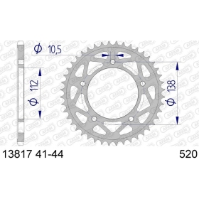 AFAM Aluminium Rear Sprocket 520 41-44 teeth