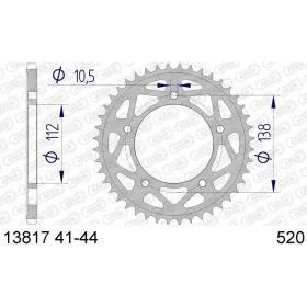 AFAM aliumininė galinė žvaigždė 520 41-44 dantukai