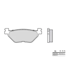 BREMBO Scooter Sintered stabdžių trinkelės galinės YAMAHA T-MAX 530-560cc 2012-2024