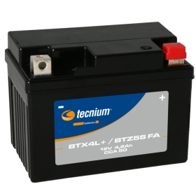 TECNIUM Battery Maintenance Free Factory Activated - BTX4L+/BTZ5S 12V 4.2Ah