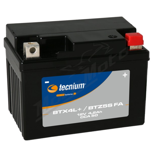 TECNIUM Battery Maintenance Free Factory Activated - BTX4L+/BTZ5S 12V 4.2Ah