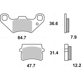 Sbs Brakepads 855HF Ceramic PHO Bugrider