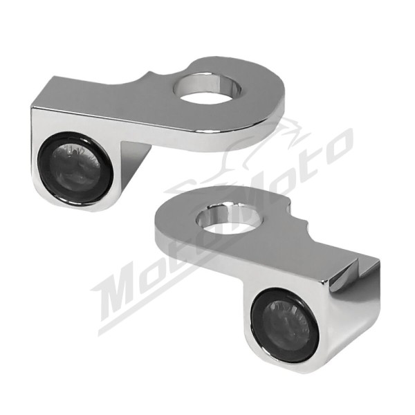 HEINZ BIKES NANO Series Handlebar Turn/Side Signals Chrome Harley Davidson FXSBSE / FXSBSE2 / FXSE 1800 13-17 